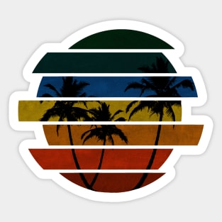 Palm Springs Miami Florida Sunshine Vintage Grunge Tee Sticker